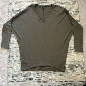 White House Black Market Olive Green Sweater